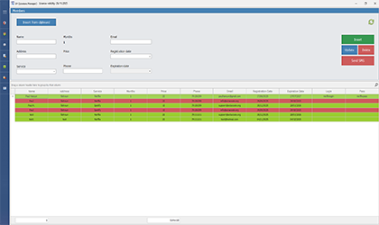 LM. Manage your customer's licenses with ease, with SMS messages, emails and more..